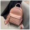 Mochila de PU para Mujer Nueva Moda Estilo Coreano Ligera Pequeña Mochila con Bordado de Hilo de Diamante Mochila para Mujer