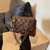 Bolsas Femininas 2026 Nova Tendência de Luxo Moda Outono Inverno Versátil Bolsa de Ombro Transversal Popular Bolsa Acolchoada com Corrente