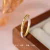 Anel Yongcheng S999 Prata Pura Padrão Enrolado, Estilo Geométrico Simples Antigo, Estilo de Luxo Acessível, Joia de Mão Empilhável de Nicho, Dropshipping
