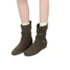 Hebilla de Cinturón 2026 Versátiles Aumento Interior Botas de Moda para Mujer Botines Vaqueros Plisados Estilo Nuevo Botines Cortos
