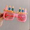 Gafas de sol de moda para niñas, divertidas y bonitas de dibujos animados para cumpleaños, populares en internet de Corea del Sur, accesorios de fotos para niñas.
