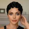 Peluca Ondulada Corta para Mujer Transfronteriza, Peinado Retro de Shanghái, Cabello Real, Pelucas Europeas y Americanas, Dropshipping de Comercio Exterior