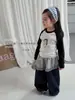 Top de Manga Raglán Estilo Dulce MaiyoYo para Niñas, Divertido Estampado de Estrellas, Camiseta de Manga Larga Versátil de Contraste de Color para Otoño