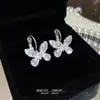 Pendientes de Zirconia Mariposa para Mujer, Lujo Accesible, Diseño de Nicho de Gama Alta, Pendientes Pequeños, Exquisitos y Versátiles, Pendientes Sencillos
