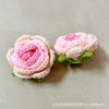 Cabeza de flor rosa de lana al por mayor flor artificial semiacabada tejido a crochet a mano ramo cabeza de flor ventas directas de fábrica