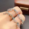Aretes Transfronterizos de Topacio Natural para Mujer, Accesorios de Nicho de Alta Gama, Joyería de Plata 925, Moda 3*5, Ventas Directas de Fábrica