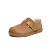 Zapatos Birkenstock Cálidos con Forro de Polar Otoño e Invierno Nuevos Zapatos Deportivos Casuales de Terciopelo Fino Pantuflas Birkenstock Perezosas para Ponerse con una Sola Pierna para Mujer