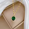 [Acero de Titanio] Lujo Ligero Gotas de Agua Completo de Diamante Circonita Diseño de Lujo Ligero Combinación Perfecta Estilo Han ins Diseño de Nicho Collar para Transmisión en Vivo