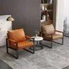 Sillón Individual de Hierro de Lujo Ligero de Nuevo Estilo Silla para Sala de Estar Doméstica Dormitorio Silla Popular Moderna para Café Silla de Negociación