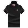 Camiseta Masculina de Verão Algodão Bordada Ali Tiger Gola Polo Roupas Masculinas para Pai Marido Homens de Negócios Manga Curta