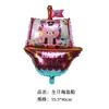 Nuevo modelo de aluminio de barco pirata globo barco pirata forma de calavera globo decoración para fiesta de Halloween