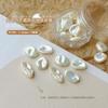 10 piezas de decoración de uñas con perlas barrocas de imitación de concha, sin agujeros, brillantes, en forma de perla, tamaño mixto, en caja, joyería de diamantes al por mayor