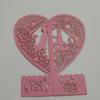 Tarjeta de felicitación 3D transfronteriza invitación de boda caja estereoscópica grabado láser, 4 piezas