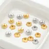 14K18K bolsa oro soporte de flor soporte de cuentas tapa de flor hecho a mano DIY pulsera collar material de joyería accesorios de perla C16
