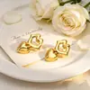 Aretes Metálicos Texturizados Retro Personalizados con Varios Estilos a Elegir, Estilo Ligero y Maduro, Aretes Sencillos para el Día a Día al por Mayor