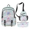Producto Nuevo Sanrio Perro Orejón Perro Canela Cinnamoroll Mochila Escolar Mochila Estuche para Lápices Bolso de Hombro Set de Tres Piezas