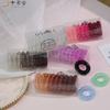 Cuerda elástica para el cabello con degradado, estilo japonés y coreano, correa de goma de gelatina, cuerda para el cabello simple en caja, color caramelo, línea telefónica transparente, anillo para el cabello