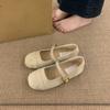 Zapatos de Salón Planos Estilo Ballet Vintage de Punta Redonda y Boca Baja para Mujer 2025 Primavera y Otoño Nuevos Estilo Francés Hada Mary Jane Planos