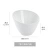 Tigela Diangle de Cerâmica Branca Pura Tigela Doméstica para Frutas Salada Resistente a Altas Temperaturas Louça Simples Criativa Tigela de Arroz para Pets Tigela de Comida para Gatos