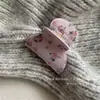 Pinza para el pelo con lazo para cabello fino, horquilla floral vintage de otoño e invierno, nueva y linda pinza de garra 2025