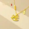 Bestseller de Douyin Collar de Hielo Picado Caballo Exquisito Gama Alta Lujo Ligero Hazte Rico Inmediatamente Cadena para Clavícula Accesorios de Lujo Ligero Joyería