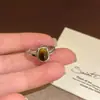 Anillo Vintage Melad de Ojo de Tigre para Mujer, Anillo Versátil Apilable de Moda Celebridad de Internet, Anillo de Dedo Índice Tendencia Estilo Ins