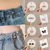 Fivela de Aperto para Cintura de Calça Sem Costura, Não Irrita a Pele, Pino de Fixação para Cós, Broche Destacável para Jeans Feminino