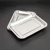 Bandeja Quadrada de Aço Inoxidável Bandeja Retangular Barraca Comercial Prato para Pratos Braisados Prato para Arroz Cozido no Vapor Prato para Pratos Frios Bandeja Extra Grossa para Churrasco