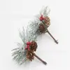 Venta Caliente de Amazon Nueva Serie de Copos de Nieve Campana Fideos Suaves Sueltos Perlas Frijol Rojo Flor Songhua ramo Accesorios de decoración navideña