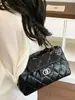 Bolso de Cadena Acolchado de Alta Gama Estilo Chanel para Mujer, Nuevo Modelo 2026 Versátil Bolso de Hombro Cruzado con Cierre de Candado Bolso de Axila