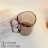 Taza de lavado geométrica transparente creativa simple estilo nórdico, taza de enjuague bucal para uso doméstico, taza de cepillo de dientes para parejas con agujero para cepillo
