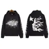 Marca da Moda Estilo Americano High Street Ins Nicho Vintage Antigo Estampa de Letra Solto Moletom com Capuz Masculino e Feminino Outono e Inverno