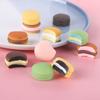 Llavero con colgante para teléfono móvil, accesorio de simulación de macarrón con muesca grande para hacer tú mismo, para pastel, comida, juego de comida