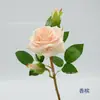Flor Artificial com 3 Cabeças, Rosa de Veludo Haste Única, Arranjo para Cena de Casamento, Arco de Flores Artificiais, Parede de Flores, Arranjo de Flores, Decoração para Sala de Estar