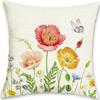 TEMU Explosiva Almohada de Primavera Flor Patrón Mariposa Primavera Americana Sala de Estar Fresca Funda de Almohada Decorativa para Sofá
