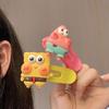 Bonita horquilla de Bob Esponja Pai Da Star con forma de muñeco de dibujos animados, pinza para el pelo con forma de pico de pato, pinza para el flequillo para niños, pinza lateral para la cabeza