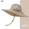 Sombrero de Pescador de Verano con Protección Solar para Montañismo para Hombre, Sombrero para Exteriores con Ala Ancha para Pesca en Verano