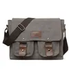 Bolso Bandolera Transfronterizo para Hombre Bolso Mensajero Retro Bolso de Hombre Bolso de Lona Bolso de Hombro Maletín Casual para Viajar Mochila