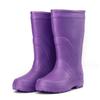 Sapatos acolchoados de algodão à prova d'água para mulheres, botas de chuva quentes de cano alto com forro de lã integrado, leves e antiderrapantes para lavagem de carros, botas de neve refrigeradas para alimentos