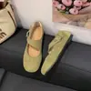 Falda de Ballet de Verano con Nuevo Diseño de Hebilla, Zapatos Mary Jane Versátiles de una Sola Correa, Zapatos Retro 2026 de Gamuza con Suela Suave y Diseño Bajo