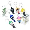 Llavero de Dibujos Animados One Piece Muñeco Colgante Pequeño pvc One Piece Luffy Muñeco Llavero Llavero para Coche