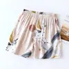 Pantalones de Cinco Puntos de Algodón y Seda, Estilo Delgado de Verano, Adecuados para Usar en Casa y al Aire Libre, Pantalones Casuales, Shorts de Playa que No se Desvanecen, Shorts Casuales para Mujer de Algodón y Seda