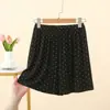 Pantalones de verano finos de modal para mujer, holgados, de tres cuartos, para casa, pantalones casuales de pierna ancha, talla grande, se pueden usar como shorts