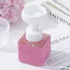 Botella Espumadora de Flor Creativa Transfronteriza Incrustada de Diamantes Botella Espumadora Linda para Baño Dispensador de Jabón de Manos Loción Botella Dispensadora Transparente