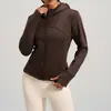 Chaqueta Deportiva de Terciopelo Melocotón Otoño e Invierno Suelta con Bolsillos Capucha Gruesa con Terciopelo para Yoga
