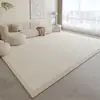 Alfombra de Velour de Cristal Color Crema para Sala de Estar, Dormitorio, Tienda Completa, Alfombra para Mesa de Café, Hogar, Absorbente de Agua, Resistente a la Suciedad, Antideslizante, Generación de una Pieza