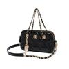 Bolso Pequeño Bordado de Rombo Estilo Coreano para Mujer 2026 Nueva Moda Versátil Bolso Cruzado con Cadena Bolso de Hombro Único Bolso Cuadrado Pequeño
