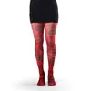 Medias para Mujer con Estampado de Corazón en los Labios, Carta de Amor de San Valentín, Fina, de Primavera y Otoño, Cruzada, Colección al por Mayor