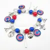 Venda Direta de Fábrica Chicago Bears MLB Cor Retro Pulseira de Fã Pulseira de Paracord com Contas e Corda de Cera