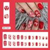 Manicura Roja de Navidad Chica Dulce Europea y Americana Amor Brillo Uñas Postizas Producto Terminado Uña de Uso Día de San Valentín Uñas